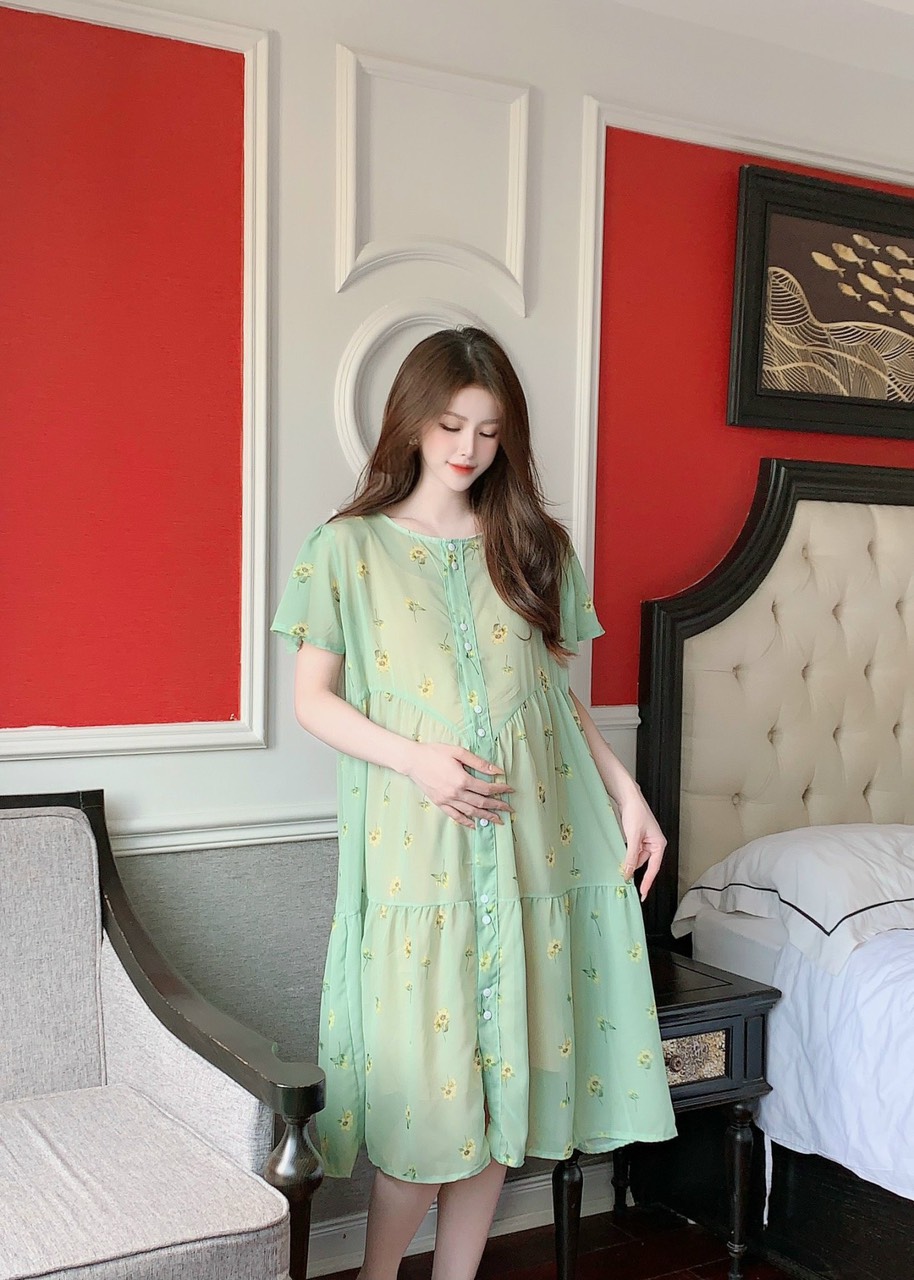 Đầm bầu thời trang thiết kế công sở dáng dài phong cách Hàn Quốc rẻ đẹp  Váy  bầu đẹp giá rẻ  Shopee Việt Nam